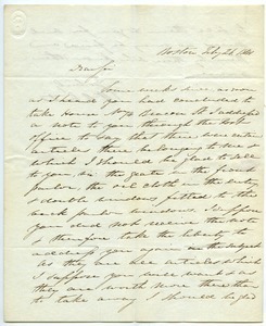 Letter from Benjamin Robbins Curtis to Joseph Lyman