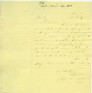 Letter from Z. C. Taber to Joseph Lyman