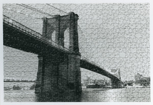 Bridge puzzle lit from sides