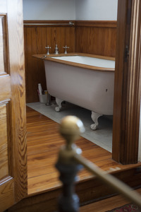 Bathroom and claw-foot tub at Naulakha, Rudyard Kipling's home from 1893-1896