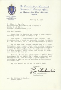 Letter from Leon Charkoudian to Elmer C. Bartels