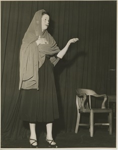 Unidentified woman performing in Christmas pageant