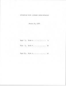 Alfredo Gómez Morales oral history with Robert A. Potash: transcripts