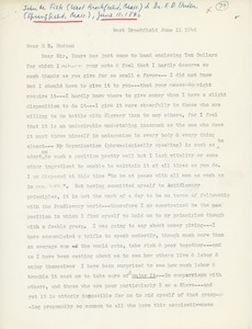 Transcript of letter from John M. Fisk to Erasmus Darwin Hudson
