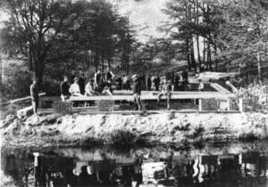 Student Work Crew Laying Gladden Boathouse Foundation, 1901