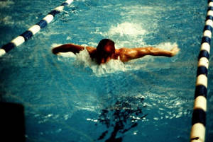 Bill Ruth swimming