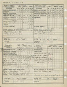 Grades for Herbert F. Powley (ca. 1942)