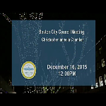 Boston City Council meeting, December 16, 2015