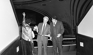 Mayor Kevin White inside the Strand Theatre