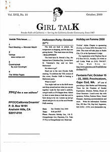 Girl Talk, Vol. 17 No. 10 (October, 2000)