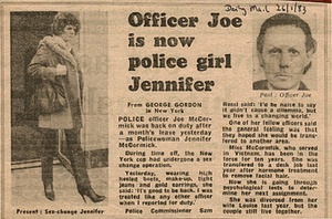 Officer Joe is Now Police Girl Jennifer