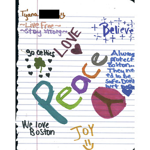 A letter and drawings sent to the City of Boston
