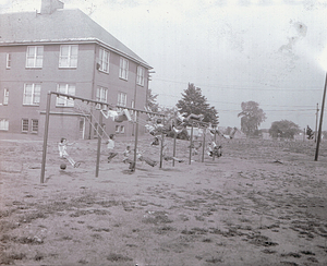 Playing on swings