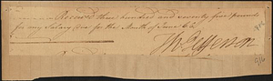 Letter written by Thomas Jefferson