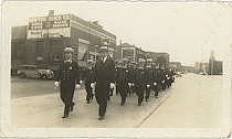 Firefighters Marching on Washington St.,Newton Corner