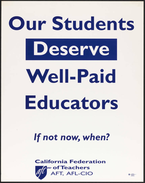 Our students deserve well-paid educators : If not now, when?