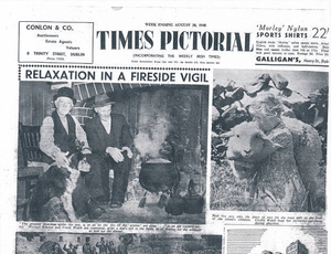 'Irish Times Pictorial'--Relaxation in a fireside vigil