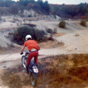 Dickie Jermyn on dirt bike