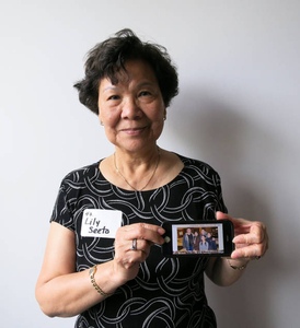 Lily Seeto at the Chinese American Experiences Mass. Memories Road Show