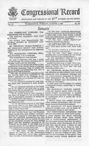 Tsongas to Madam President on the proposed amendment to the Budget and Accounting Act 1921
