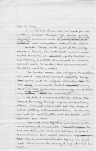 Unsigned draft of letter to Mr. King in response to King's letter to Senator Tsongas about local energy issues