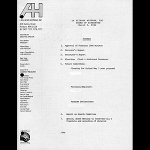 Meeting materials for March 5, 1986
