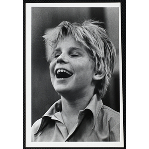 A laughing boy from the Boys' Clubs of Boston