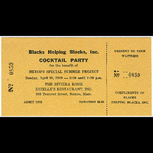 Tickets for cocktail party for Blacks Helping Blacks