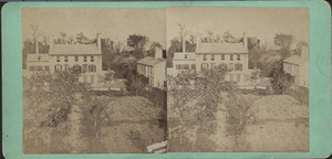 Stereograph of the Royall House, rear, Medford, Mass., undated