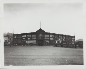 Exterior view of the old Motor Mart Garage, Park Square, Boston, Mass., undated