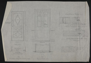 Inch Scale Detail of Fly Doors, House of Mr. John S. Ames, 3 Commonwealth Ave., Boston, Mass., undated