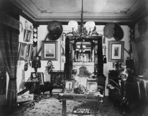 Interior view of the William Solomon House, reception room, 3 Autumn St., Roxbury, Mass., ca. 1880