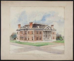 Perspective of a house for Mr. Ginn, Boston, undated