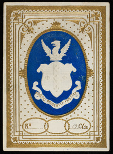 Label for unidentified silk manufacturer, eagle, location unknown, undated