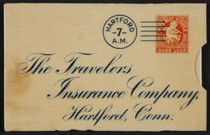 Trade card for The Travelers Insurance Company, Hartford, Connecticut, undated
