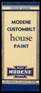 Modene Custombilt House Paint, Modene Paint Service, Frank Bownes Company, Chelsea, Mass.