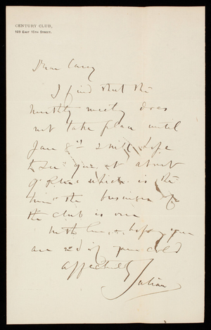 Julian Weir to Thomas Lincoln Casey, December 31, 1886