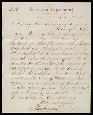 [William] Lawrence to Thomas Lincoln Casey, May 17, 1883