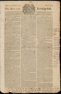 The Boston Evening-Post, 7 January 1771