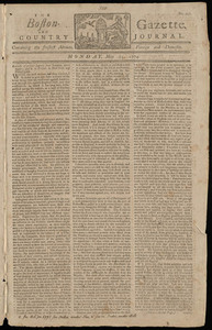 The Boston-Gazette, and Country Journal, 23 May 1774