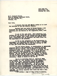 Letter from Fred Myers to H. Richard Seller