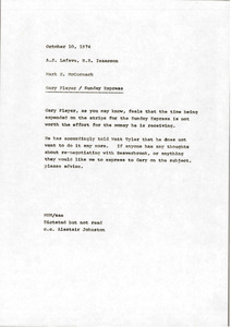 Memorandum from Mark H. McCormack to Arthur J. Lafave and H. Richard Isaacson