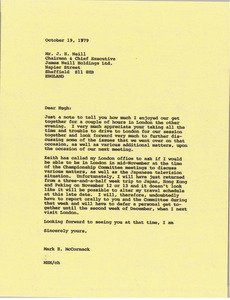 Letter from Mark H. McCormack to J. H. Neill