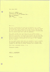 Letter from Mark H. McCormack to E. C. Acker