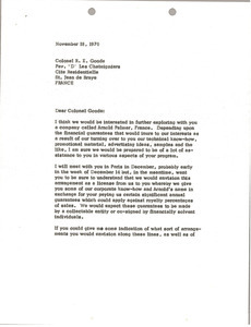 Letter from Mark H. McCormack to R. E. Goode