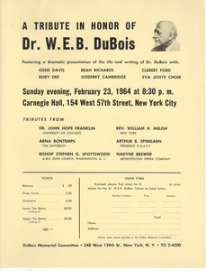 A tribute in honor of Dr. W. E. B. Du Bois