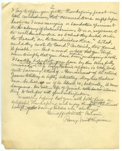 Letter from Benjamin Smith Lyman to Unidentified