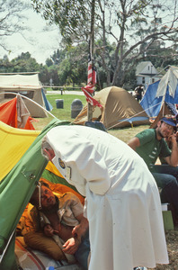 Richard Ogden in his tent
