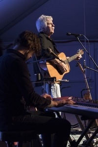 Matt Nakoa (keyboards) and Tom Rush (guitar) performing in concert at the Payomet Performing Arts Center