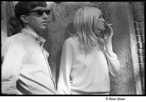 Peter Simon and Karen Helberg with cigarette